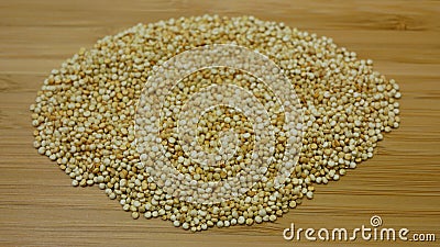 Quinoa Chenopodium quinoa seeds superfood detail close-up bio organic, fruit plant ceased to cereal suitable for vegan Stock Photo