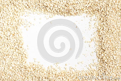 Quinoa Flakes Frame Stock Photo