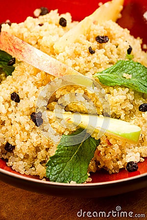 Quinoa Salad with apple Stock Photo