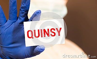 quinsy word on wooden cubes. quinsy concept. medical concept Stock Photo