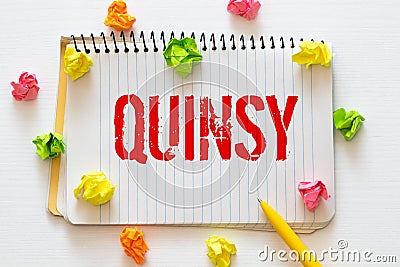 quinsy word on wooden cubes. quinsy concept. medical concept Stock Photo