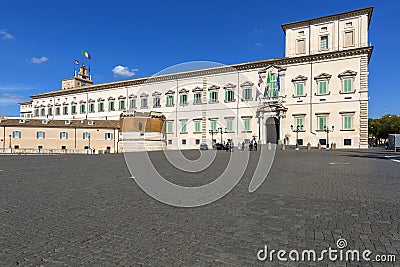 Quirinal Square and Quirinal Palace Palazzo del Quirinale, Rome, Italy Editorial Stock Photo