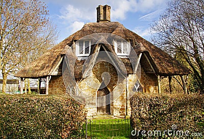 Quirky English Rural Cottage Stock Photo