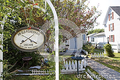 A quirky house sign, Chesapeake Editorial Stock Photo