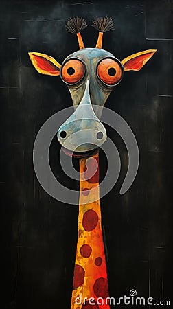 The Quirky Quandary of a Trustworthy Giraffe: An Expressive Face Stock Photo