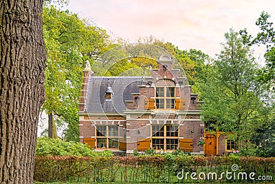 Quirky house with stepped gable Stock Photo