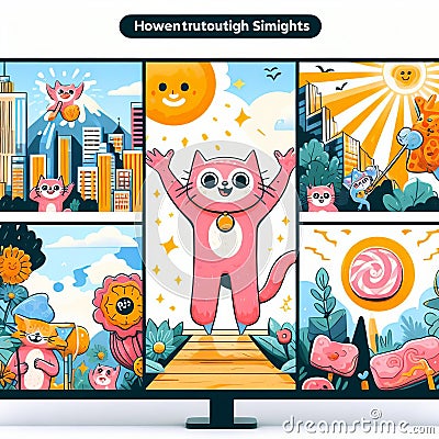 Quirky transition slides Slides with quirky or amusing transiti Stock Photo