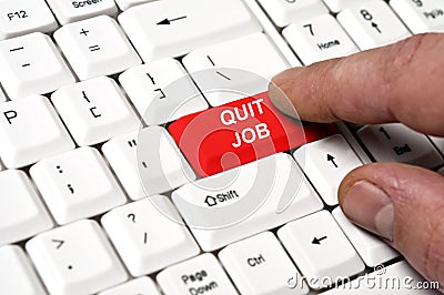 Quit job key Stock Photo