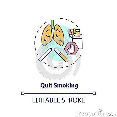 Quit smoking concept icon Vector Illustration