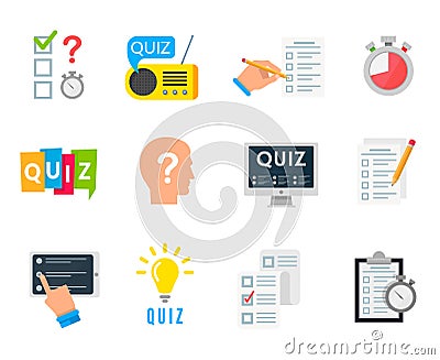 Quiz game icon Vector Illustration