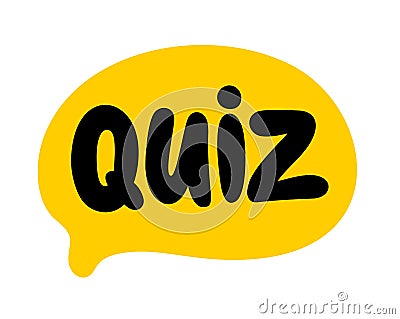 QUIZ GAME ICON. Quiz speech bubble Vector illustration. Question competition game Vector Illustration