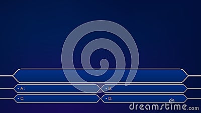 Quiz Game Interface with Question and Multiple Choices Stock Photo