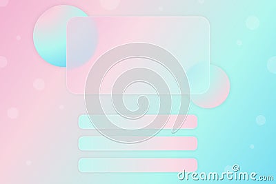 Quiz game questions and choice test menu glassmorphism horizontal template. Vector layout of the TV show competition of Vector Illustration