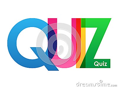 QUIZ overlapping letters banner Stock Photo