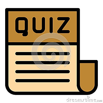 Quiz paper icon vector flat Vector Illustration