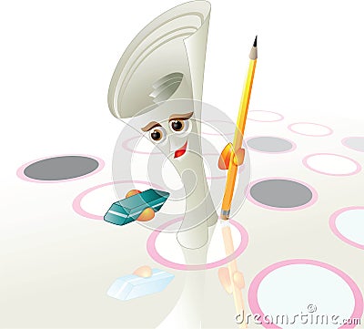 Quiz paper pen Vector Illustration