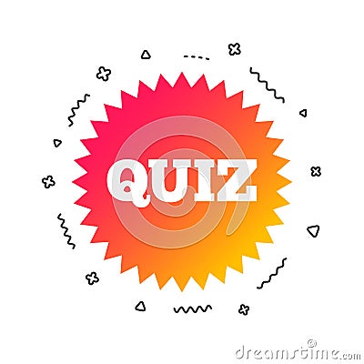 Quiz sign icon. Questions and answers game. Vector Vector Illustration