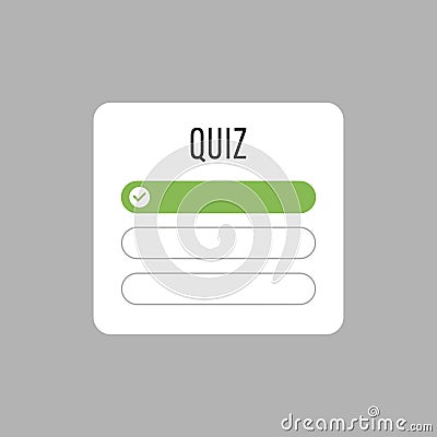 Quiz social media instagram sticker Vector Illustration