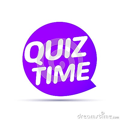 Quiz time icon concept. Vector sign ask game competition Vector Illustration