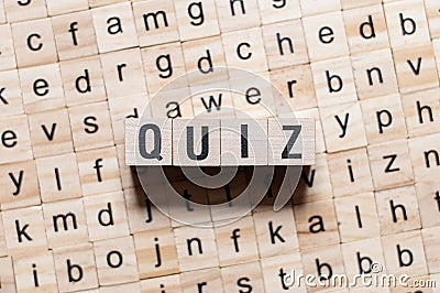 Quiz word concept Stock Photo