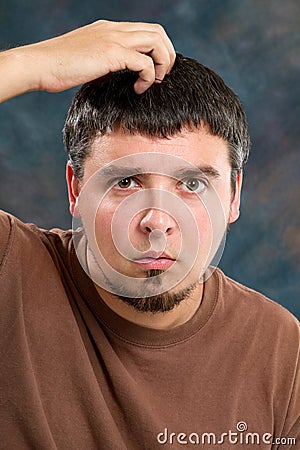 Quizzical Man Stock Photo