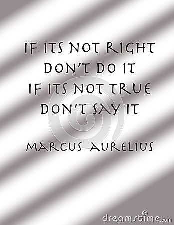 Marcus Aurelius on Behavior Stock Photo