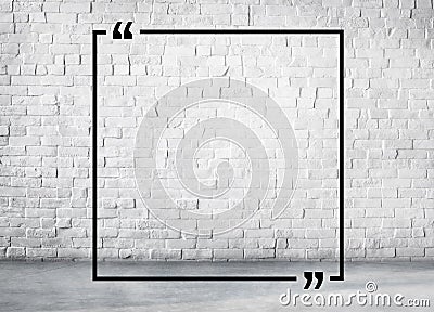 Quotation Marks Frame Message Copy Space Concept Stock Photo