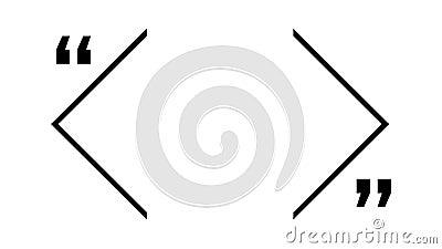 Quote box frames. Quotation bubble. Vector opinion or description textbox Vector Illustration