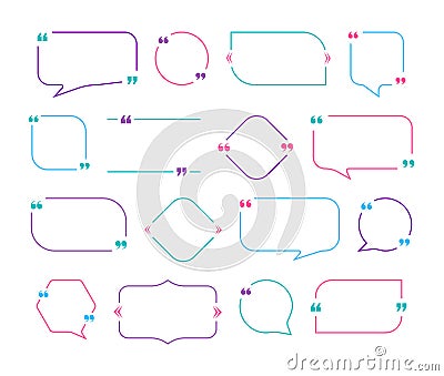 Quote frames blank Vector Illustration