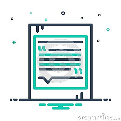Mix icon for Quote, quotation speech and speech Stock Photo