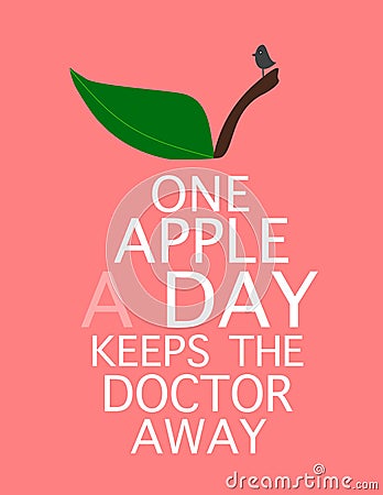 One apple a day keeps the doctor away Stock Photo