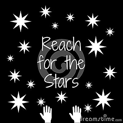 Quote: Reach for the Stars Stock Photo