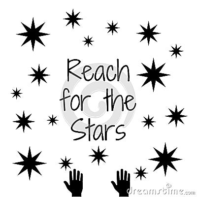 Quote: Reach for the Stars Stock Photo