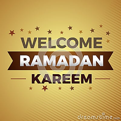 Quote Religion welcome ramadan kareem islamic banner Stock Photo