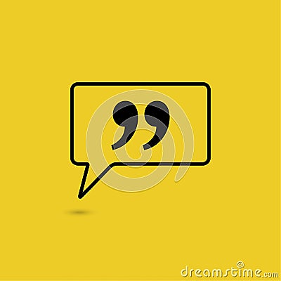 Quote sign icon. Vector Illustration