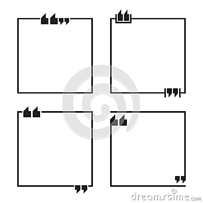 Quote square template Vector Illustration