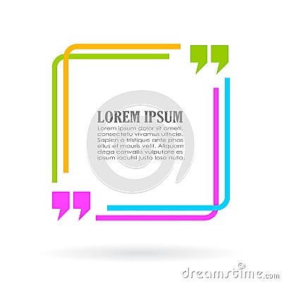 Quote text frame Vector Illustration