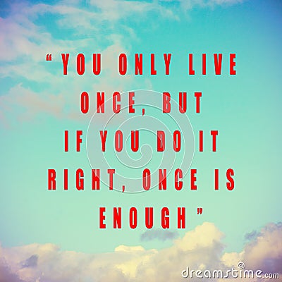 Quote Typographical Poster by, Mae West Stock Photo
