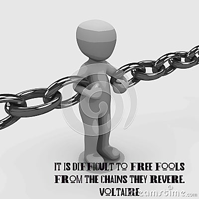 Quote by Voltaire Stock Photo