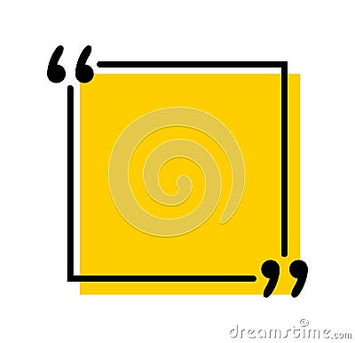 Quotes icon vector. Quotemarks outline, speech marks, inverted commas or talking marks collection. Vector line art Vector Illustration