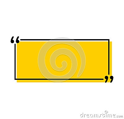 Quotes icon vector. Quotemarks outline, speech marks, inverted commas or talking marks collection. Vector line art Vector Illustration