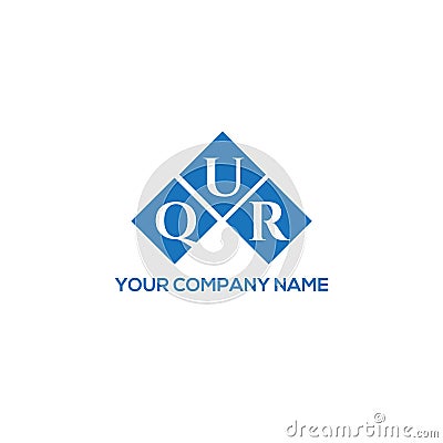 QUR letter logo design on white background. QUR creative initials letter logo concept. QUR letter design Vector Illustration