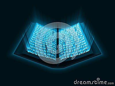 Quran kareem. the sacred book of islam. glowing arabic text with light rays. 3d style vector illustration. Vector Illustration