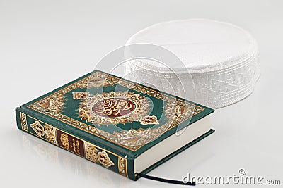 The Quran literally meaning the recitation, is the central religious text of Islam Stock Photo