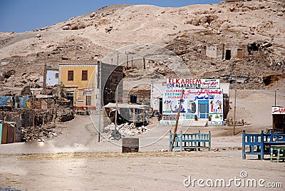 Qurna, small village with alabaster workshops Editorial Stock Photo