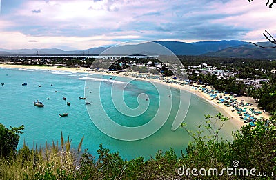 Quy Nhon, Vietnam fishing village. Stock Photo