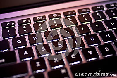 Qwerty keyboard Stock Photo