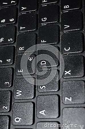 Qwerty keyboard Stock Photo