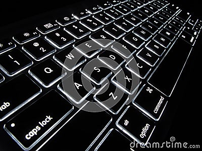 Qwerty keyboard angle Editorial Stock Photo