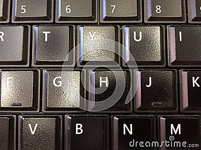 QWERTY keyboard on computer Stock Photo